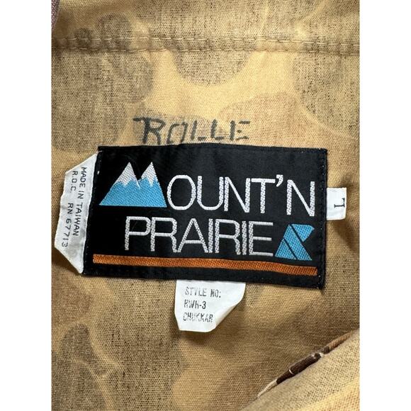 Vintage Mount’N Prairie Hunting Vest Men L Brown Camouflage Chukar Upland Duck - Picture 2 of 6